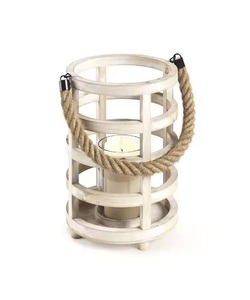 Linterna cuadrada de madera antigua y portavelas de Metal para el hogar, pared decorativa o uso de mesa para Navidad - Product Image 6