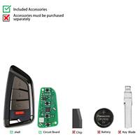 Xhorse XSKF21EN Llave Remota Inteligente VVDI XSKF21EN Estilo Cuchillo Memoeial 4 Botones Inglés Funciona con VVDI Key Tool Max Pro
