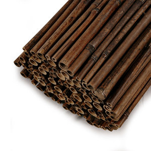 Herrajes para valla de caña de bambú carbonizado fácilmente ensamblados, riel metálico y postes para jardín, balcón, hogar, uso agrícola - Product Image 2