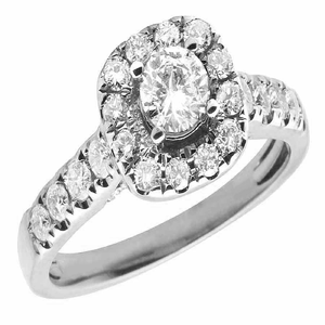 Joyería Iced Out 925 Plata elegante redondo Halo Moissanite compromiso diseño de lujo anillo regalo para mujeres - Product Image 2