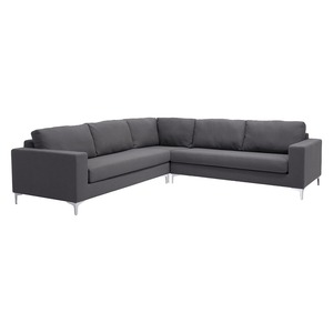 SFL68010 L-Shaped Corner Three-Seat Upholstered <b>Sofa</b> <b>for</b> Home Living Room or Apartment <b>Sponge</b>-Filled - Product Image 1