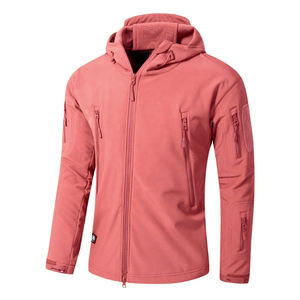 Veste de sport décontractée imperméable à col montant léger pour hommes veste coupe-vent Softshell en tissu enduit d'été - Product Image 2