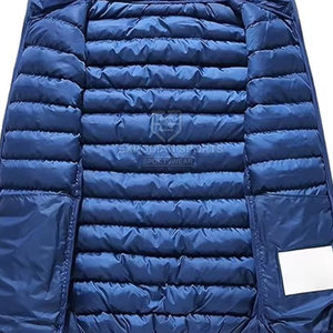 Chaqueta de Burbuja con Capucha sin Mangas y Cuello Personalizado de Nuevo Diseño para Hombre, con Cremallera Completa, Transpirable, Ecológica, de Punto para Invierno, con Logotipo Frontal - Product Image 5