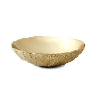 Noix et fruits noirs antiques en métal de fonte d'aluminium Bowlwith les bords sculptés - Product Image 5