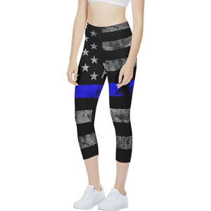 Mallas de entrenamiento de cintura alta unisex 100% algodón transpirable de punto personalizable Impresión de logotipo al por mayor unisex transpirable - Product Image 1