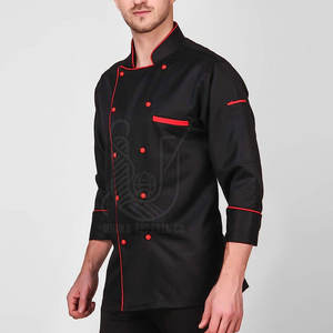 Chaqueta de Chef Profesional para Hombre, de Algodón, Manga Larga, Cierre de Botones, Logotipo Personalizado, Alta Calidad, Servicio OEM para Restaurantes y Cocinas, Venta al Por Mayor - Product Image 4