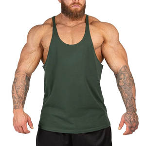 Débardeur sans manches personnalisé pour hommes pour Gym Fitness respirant tricoté Stringer Vest vêtements de musculation masculin en vente - Product Image 3