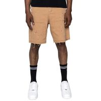 Shorts en jean décontractés pour hommes, personnalisables avec logo, en maille tricotée mi-longue, 100 % polyester, taille élastique, écologiques, séchage rapide, respirants, OEM