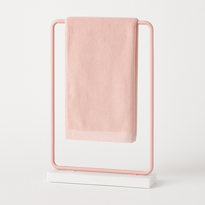 Premium White Metal <b>Towel</b> <b>Rack</b> with Solid White Marble Base Minimalist <b>Freestanding</b> Bathroom <b>Towel</b> Stand Luxury Modern Interiors - Product Image 2