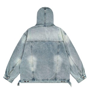Custom Patch Embroidery Winter for Distressed Stitched <b>Zipper</b> <b>Hoodies</b> Heavyweight Oversized 100% Cotton <b>Black</b> Grey - Product Image 2