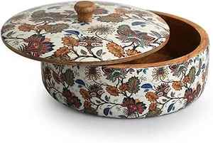 Bol en bois de manguier poli, écologique, jetable, pour enfants et animaux de compagnie, décoratif, FAIZA CRAFT FC-888, logo personnalisé - Product Image 2