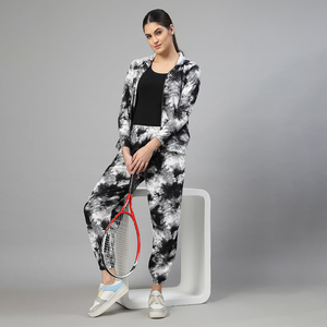 Survêtements Slim Fit de haute qualité pour femmes survêtements de sublimation pour femmes chemise à glissière avec pantalon couleur contrastée - Product Image 4