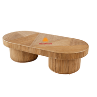 Vente en gros de table basse en rotin naturel meubles de maison de style bohème de plage en osier fabriqué au Vietnam