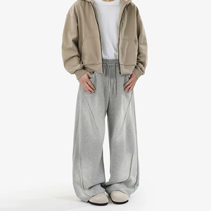 ผู้ผลิตขายส่ง กางเกงทรงกระบอกเอวกลาง ผ้าเฟรนช์เทอร์รี่ น้ำหนักเบา ระบายอากาศได้ดี เป็นมิตรกับสิ่งแวดล้อม คุณภาพเยี่ยม ทรงปกติ สวมใส่สบาย - Product Image 4