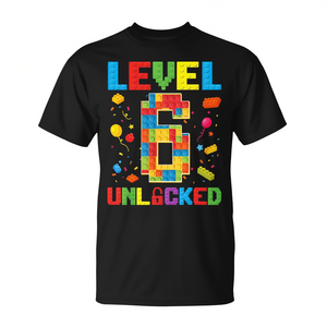 T-shirt Premium Promozionale per Bambino di 6 Anni - Edizione Sbloccata Livello 6 Master Builder Blocks - Product Image 2