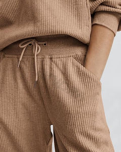 Conjunto Deportivo de Dos Piezas para Mujer, Otoño-Invierno, para Entrenamiento, con Logotipo Personalizado, de Felpa, Secado Rápido, Talla Grande, Estilo Urbano - Product Image 5