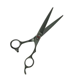 Tijeras de peluquería con estilo profesional, tijeras de corte de pelo con tornillo ajustable de alta calidad, acero inoxidable, negro recto - Product Image 4