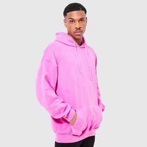 Personnalisable Hommes Poids Lourd Surdimensionné Distressed Hoodie Sun-Faded Acid Wash Pullover Vintage Print Made Fleece Terry - Product Image 1