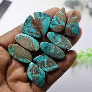 Par de cabujones naturales Shattuckite, mezcla de piedras preciosas sueltas, forma de cabujón a granel, pulido a mano, venta al por mayor, cabujones de piedras preciosas semipreciosas - Product Image 1