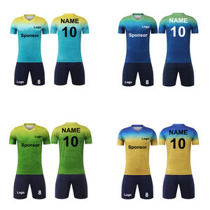 Calidad superior 2025 al por mayor diseños personalizados y colores logotipo de la marca fútbol transpirable 100% poliéster unisex fútbol uniformes completos - Product Image 5