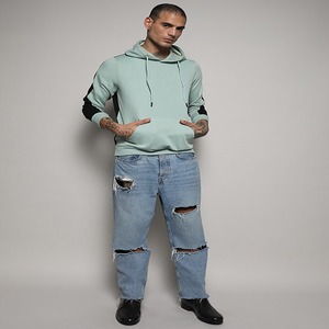 OEM Ensemble pull à capuche à manches longues pour hommes 50% coton 50% polyester Sweat-shirts à capuche imprimés d'hiver de grande taille avec échantillon gratuit - Product Image 4