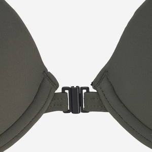 Conjunto de Bikini de Moda para Mujer, Venta al por Mayor, Logotipo Personalizado, Sexy, Push-Up, Cintura Alta, Bandeau, Halter, Frente Sólido, Secado Rápido, Más Vendido, Berry - Product Image 2