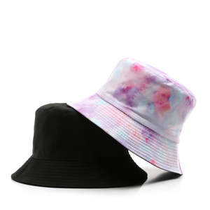 Reversible Tie Dye <b>Bucket</b> <b>Hats</b> with Embroidery Custom Cotton Sun <b>Hats</b> for Streetwear Music Festivals and Outdoor Fun - Product Image 2