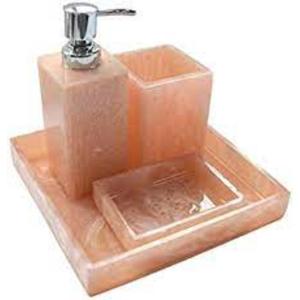 Nouvel ensemble de salle de bain en résine rouge au design antique avec la plus grande qualité et le meilleur matériau pour l'utilisation de la distribution de savon dans les hôtels plats - Product Image 2