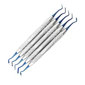 Dentist Tools Dental Filling <b>Spatula</b> Composite Instruments Stainless Steel Manual Gold Coated <b>Sets</b> - Product Image 4