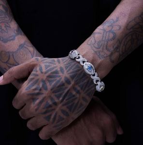 สร้อยข้อมือเพชรโมอิสซาไนต์หลากสีแบบเต็มวง ประดับด้วยเงินแท้ 925 สไตล์คิวบา - Product Image 2