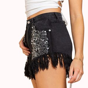 Femmes taille haute 501 Original paillettes Bermuda Shorts respirant été essentiels universellement flatteur techniques lavées - Product Image 3