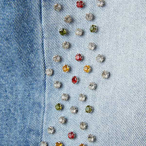 Short en jean Logo personnalisé Fashion Casual Stick Diamond - Product Image 2