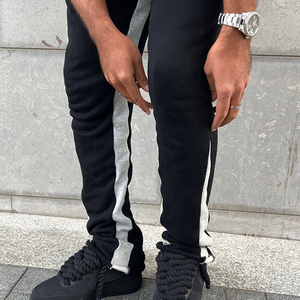 Custom Logo <b>Men's</b> Vintage Fleece Flare Jogger Sweatpants 3D for Drawstring Closure <b>Winter</b> Outdoor High Street Hip Hop Flare Pant - Product Image 4