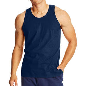 Camisetas sin mangas de color azul marino personalizadas, camisetas sin mangas al por mayor, camisetas sin mangas de estilo en blanco de algodón ligero para impresión y uso profesional - Product Image 1