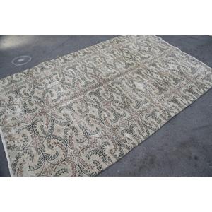Alfombra Turca Vintage Grande de 5.5x8.7 pies (169x265 cm), Alfombra Beige de Estilo Suroeste - Product Image 4