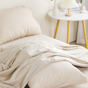 Ensembles de draps de lit en coton bambou couleur personnalisée avec certificat OEKO Queen Size <span class=keywords><strong>drap</strong></span> de haute qualité <span class=keywords><strong>housse</strong></span> de couette - Product Image 5