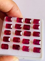 Rubis naturel du Mozambique, taille émeraude, pierre précieuse traitée thermiquement, qualité AAA, certifié IGI, 8x6mm, 71,65 carats, lustre unique, magnifique