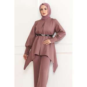 Conjunto Deportivo Casual Ajustado con Detalle de Rosas MSW19001-3, Top Largo Midi - Product Image 2