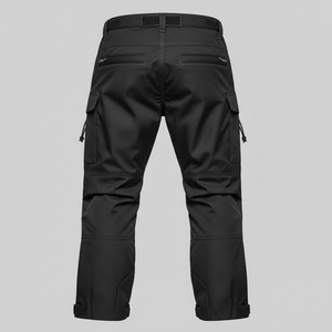 Pantalon cargo imperméable pour homme, avec fermeture éclair sur les cuisses, protection renforcée des genoux, design multi-poches, 100% coton, randonnée en plein air - Product Image 2
