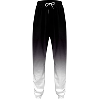 Conjunto Deportivo de Invierno para Hombre, Sublimado en Blanco y Negro, Sudadera con Capucha y Pantalones Jogger, 100% Algodón Grueso, Ropa Deportiva Informal
