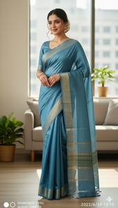 Sari en soie Tussar multicolore élégant pour femmes, avec une riche artistry et un style de tissage traditionnel haut de gamme d'Inde - Product Image 3