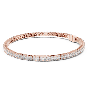 14K Rose Gold Veloria Lab Grown Oval Cut <b>Diamond</b> Luxury Tennis <b>Bracelet</b> Eterna Glow - Product Image 1