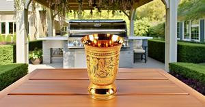 แก้วมิ้นท์จูลิปทองเหลือง ป้องกันการรั่วซึม ความจุ 8.5 ออนซ์ สำหรับงานปาร์ตี้ - Product Image 6