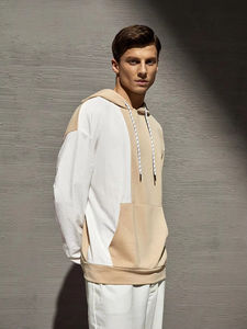 Sudadera con capucha de algodón con contraste multicolor de nuevo diseño de alta calidad para hombres Oem diseño de logotipo personalizado otoño cálido hombres sudaderas con capucha - Product Image 4