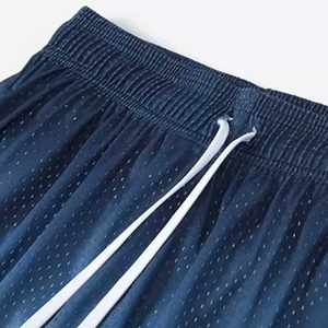 Custom Blue Gradient Mesh <b>Shorts</b> <b>for</b> <b>Men</b> Breathable Streetwear Style Sports <b>Shorts</b> with Black <b>White</b> Trim - Product Image 3