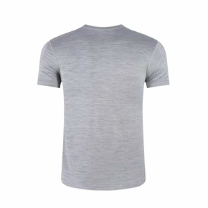 Camiseta de punto gris de manga corta de secado rápido para hombre, cuello redondo, corte ajustado, informal, camisetas para hombre - Product Image 2