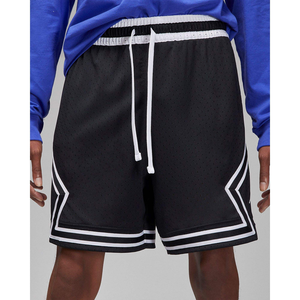 Shorts de basket-ball personnalisés pour hommes Noir avec bordure blanche Maille Streetwear Shorts de sport avec cordon de serrage à la taille - Product Image 1