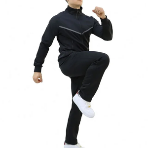 Bas prix hiver hommes survêtements 100% coton lourd respirant Sport entraînement Jogging personnalisable en gros - Product Image 4