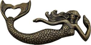 Abridor de Botellas de Hierro Fundido con Forma de Sirena, Accesorio Náutico para Cocina y Bar de Casa de Playa - Product Image 5