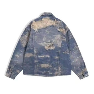 Custom Denim <b>Jacket</b> Breathable Soft Cotton <b>Fill</b> Vintage Washed Comfortable Stylish Winter - Product Image 2